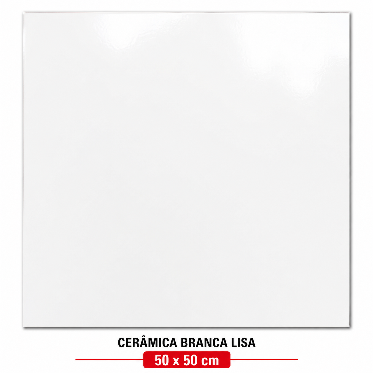 Cerâmica Branca Lisa 50x50