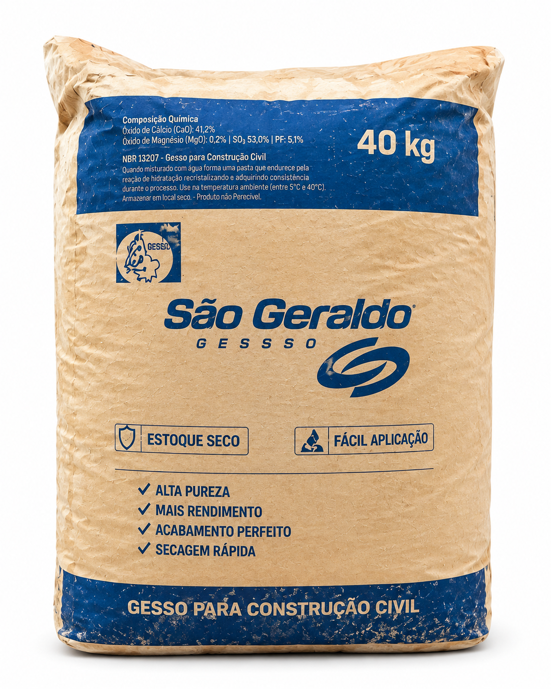 Gesso para Construção Civil 40 kg