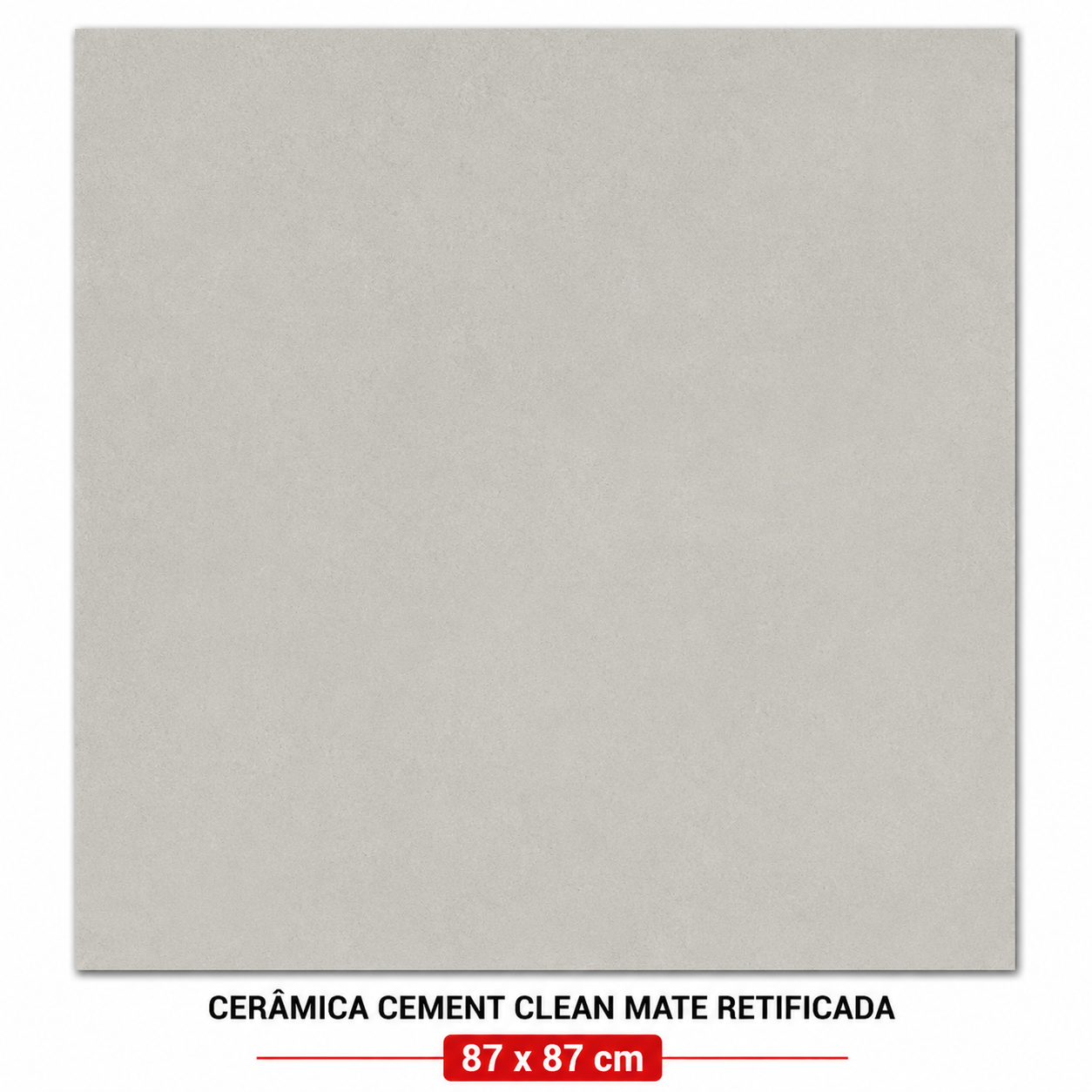 Cerâmica Cement Clean Mate Retificada 87x87