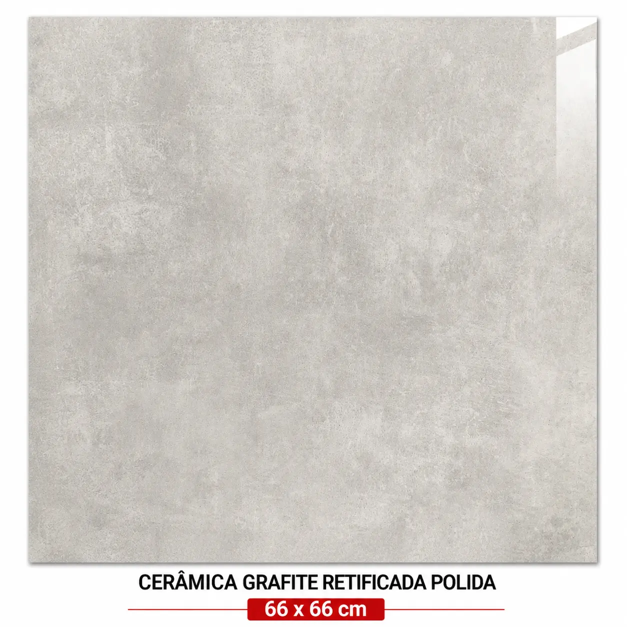 Cerâmica Grafite Retificada Polida 66x66