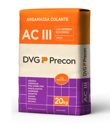 Argamassa Colante AC III Cinza DVG Precon 20 kg