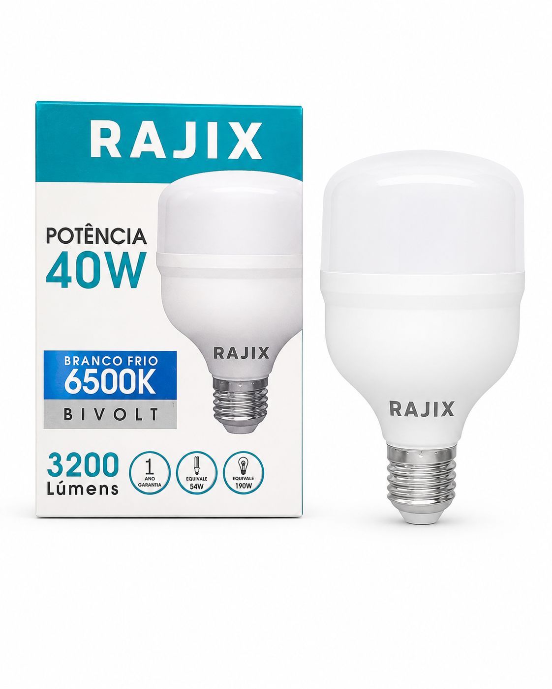 Lâmpada LED Alta Potência Rajix 40W