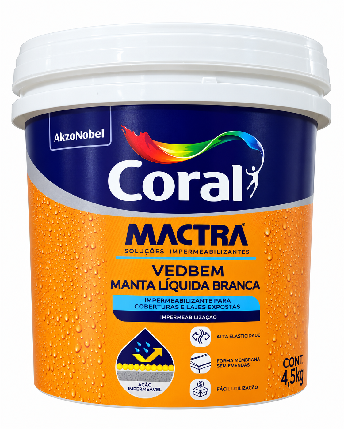 Manta Líquida Branca Coral Mactra Vedbem 4,5 kg