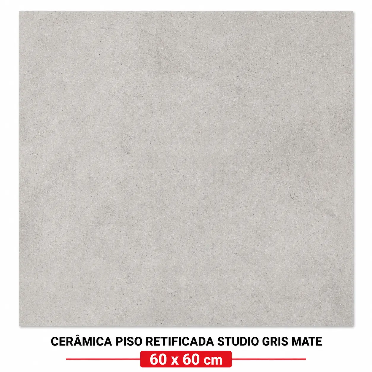 Cerâmica Piso Retificada Studio Gris Mate 60x60