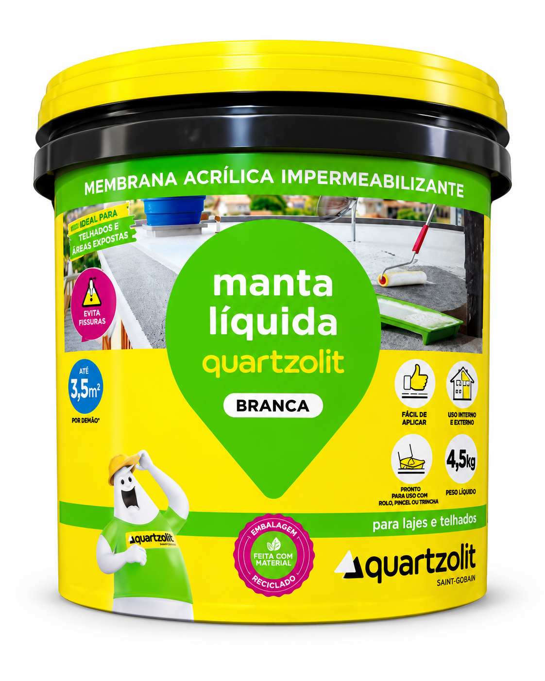 Manta Líquida Branca Quartzolit 4,5 kg