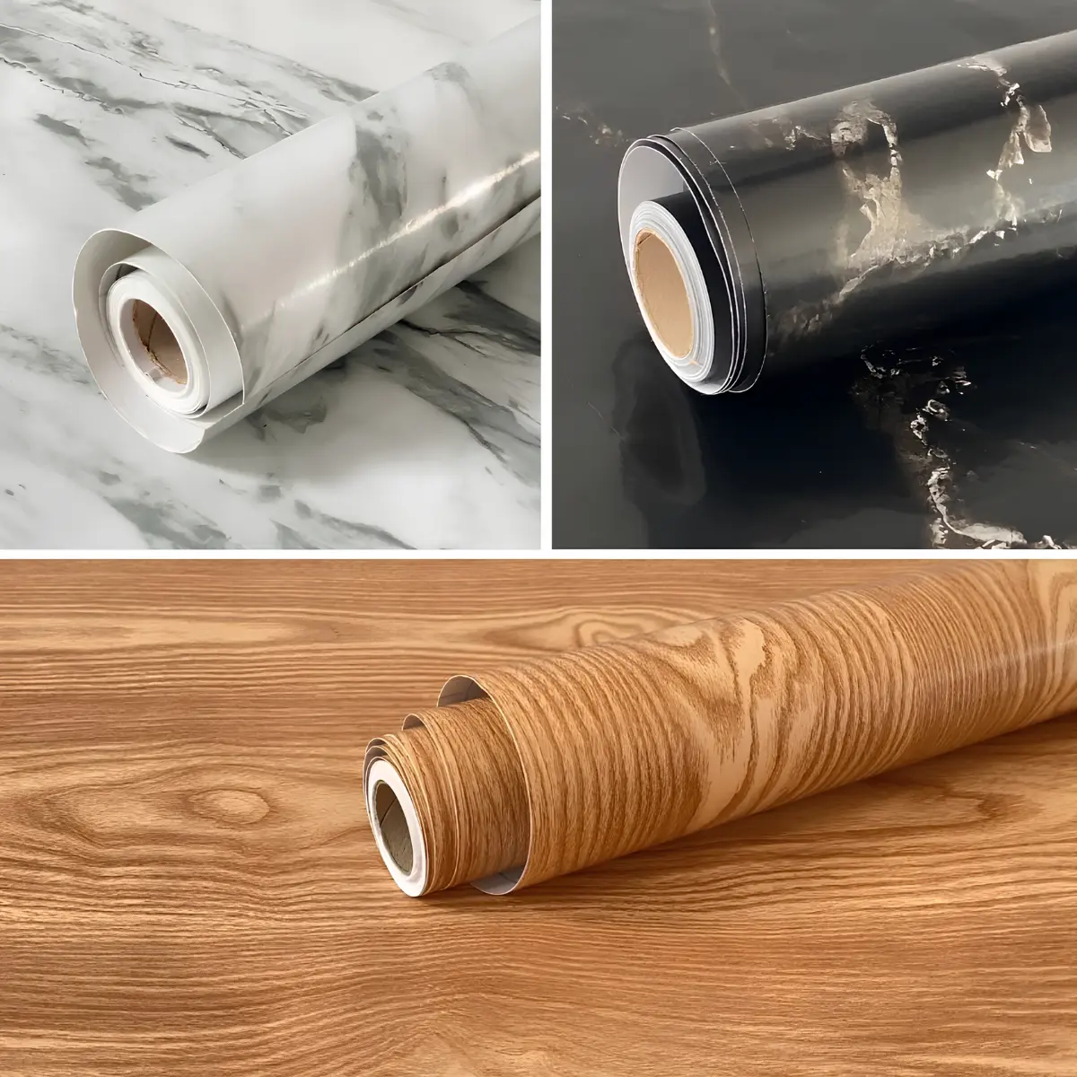 Papel de Parede Adesivo Mármore para Envelopar Móveis — 5 Metros
