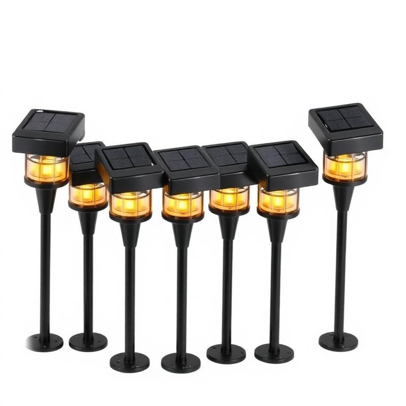 Kit 6 Luminárias Espeto Solar de Jardim Balizador ABS 3000K