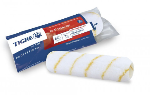 Rolo de Lã Sintética Antirrespingo Econômico Tigre 1376 23 cm