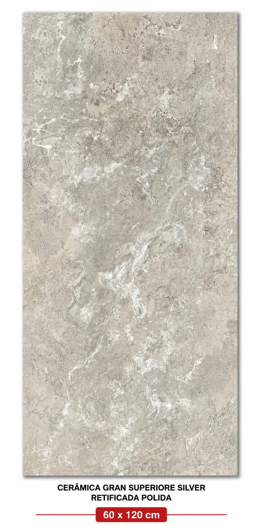 Cerâmica Gran Superiore Silver Retificada Polida 60x120