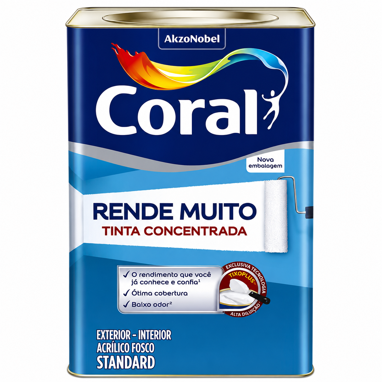 Tinta Acrílica Coral Rende Muito 18L
